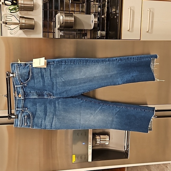 💕MOTHER💕 The Insider Crop Step Fray Jeans ~ Work Hard Play Hard 33 NWT - Picture 7 of 16